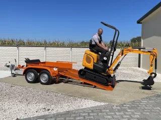 Force Transportanhänger für Force Minibagger, Komondor FPK-1500 (6)