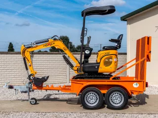 Force Transportanhänger für Force Minibagger, Komondor FPK-2000 (32)