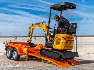 Force Transportanhänger für Force Minibagger, Komondor FPK-2000 (36)