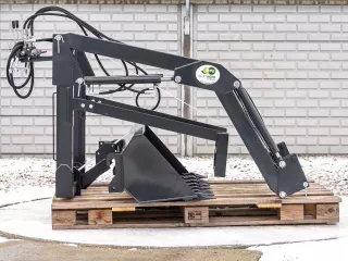 Front loader for Iseki TF21F, TF23F Japanese compact tractors, Komondor MHR-100TF21F (1)