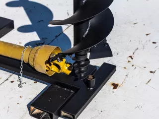 Hole digger machine, with PTO shaft, for Japanese compact tractors (5)