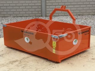 Transport box 130 cm, for Japanese compact tractors, drop down tailboard, Komondor SZLH-130 (2)