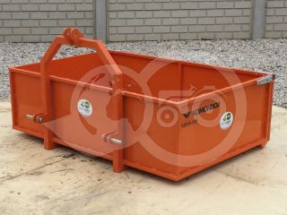 Transport box 130 cm, for Japanese compact tractors, drop down tailboard, Komondor SZLH-130 (6)