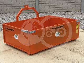 Transport box 130 cm, for Japanese compact tractors, drop down tailboard, Komondor SZLH-130 (4)