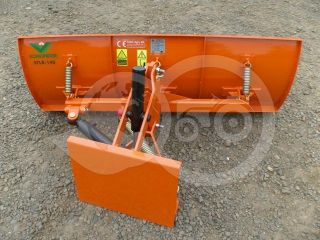 Snow plow 140cm, hidraulic lifting, hidraulic angle adjustment, for Japanese compact tractors, Komondor STLRH-140 (1)