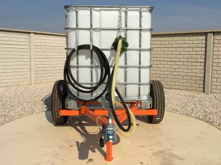 Irrigation trailer for Japanese compact tractors, Komondor SOP-1000 (7)