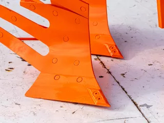 Plow with 2 heads, for 15-23HP Japanese compact tractors, Komondor SER-2 (10)