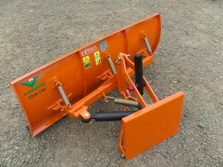 Snow plow 140cm, hidraulic lifting, hidraulic angle adjustment, for Japanese compact tractors, Komondor STLRH-140 (2)