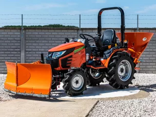 Snow plow 150cm, vario, independent side by side adjustable, for front hitch and front quick hitch, Komondor SHE-150/F (14)