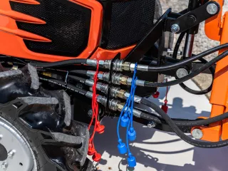 Snow plow 150cm, vario, independent side by side adjustable, for front hitch and front quick hitch, Komondor SHE-150/F (16)