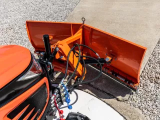 Snow plow 150cm, vario, independent side by side adjustable, for front hitch and front quick hitch, Komondor SHE-150/F (20)