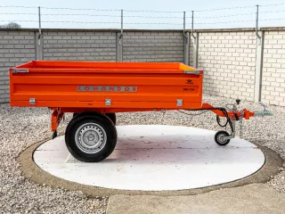 Trailer, tipping, 3 directions dumping, for Japanese compact tractors, Komondor SPK-750 (1)