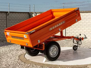 Trailer, tipping, 3 directions dumping, for Japanese compact tractors, Komondor SPK-750 (12)