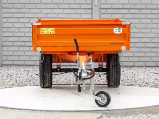 Trailer with overrun brake, tipping, 3 directions dumping, for Japanese compact tractors, Komondor SPK-1500/RF (7)