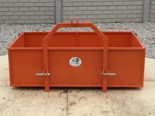 Transport box 130 cm, for Japanese compact tractors, drop down tailboard, Komondor SZLH-130 (7)