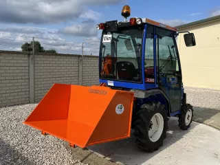 Transport box 130 cm, hidraulic dumping, for Japanese compact tractors, Komondor SZL-130/H (4)