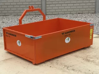 Transportmulde zur japanischen Kleintraktoren, mit öffenbaren hinteren Seite, Komondor SZLH-130 (4)