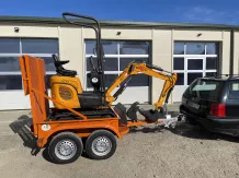 Force transporter trailer for Force mini excavators, Komondor FPK-1500