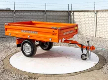 Trailer, tipping, 3 directions dumping, for Japanese compact tractors, Komondor SPK-750