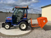 Transport box 130 cm, hidraulic dumping,  for Japanese compact tractors, Komondor SZL-130/H 